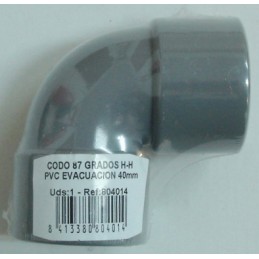 CODO 87 H-H EVAC.PVC40MM804014