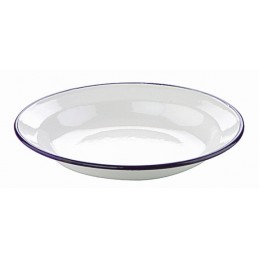 PLATO HONDO ESMALT.22CM.BLANCO