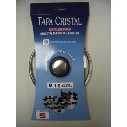 TAPA CRISTAL ARO INOX CON...