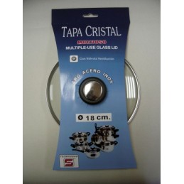 TAPA CRISTAL ARO INOX CON...