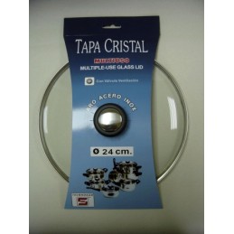 TAPA CRISTAL ARO INOX CON...