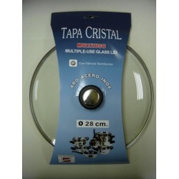 TAPA CRISTAL ARO INOX CON...