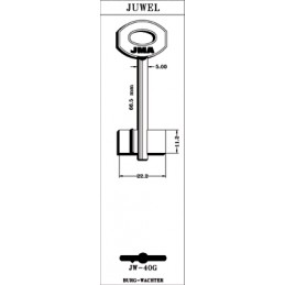 LLAVE BRUTO GORJA LATON JW-40G