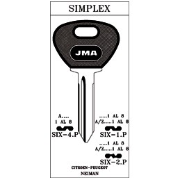 LLAVE C/PLASTICO SIX-1P